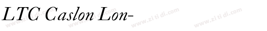 LTC Caslon Lon字体转换
